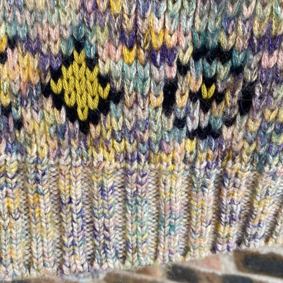 NWT Re/Done 50s crewneck cotton mohair mix sweater, multi-colored, Women’s Large - Picture 8 of 11